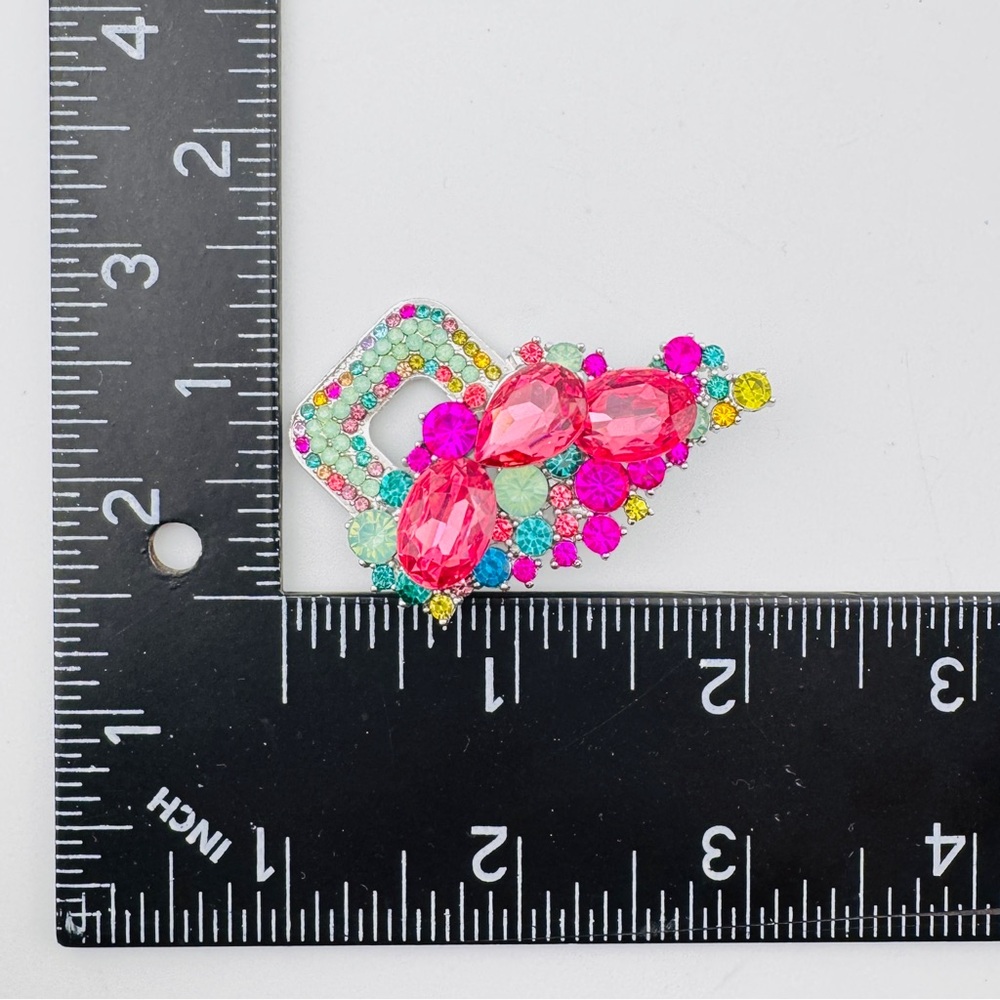 Colorful Rhinestone Brooch - Picture 4 of 4